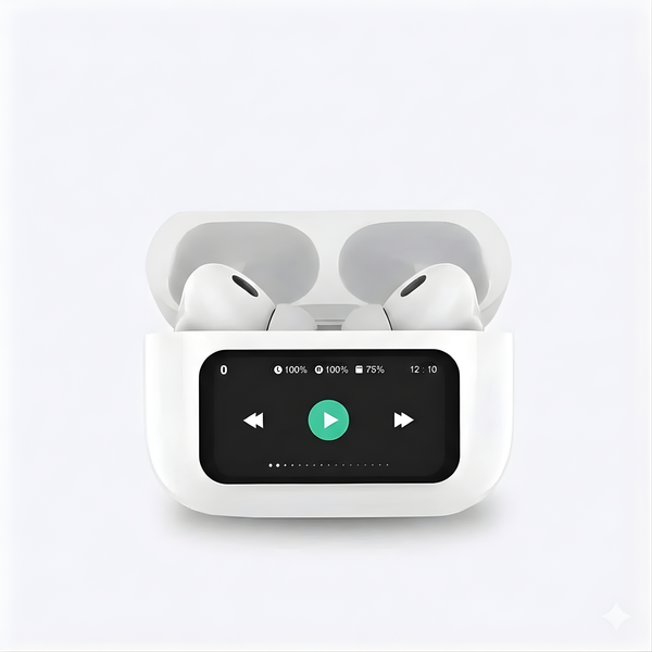A9 Pro ANC AirPods Bluetooth 5.4 With Touch Screen