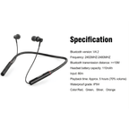 Denman DL19 Wireless Bluetooth Neckband Earphones – Sports-Ready & Waterproof
