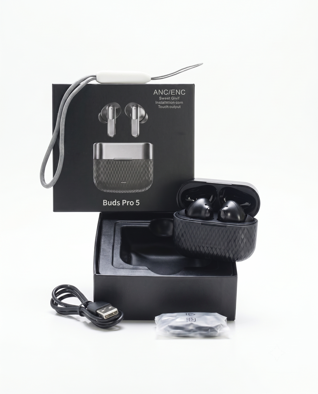 Buds Pro 5 True Wireless Earbuds – Premium ANC & Deep Bass