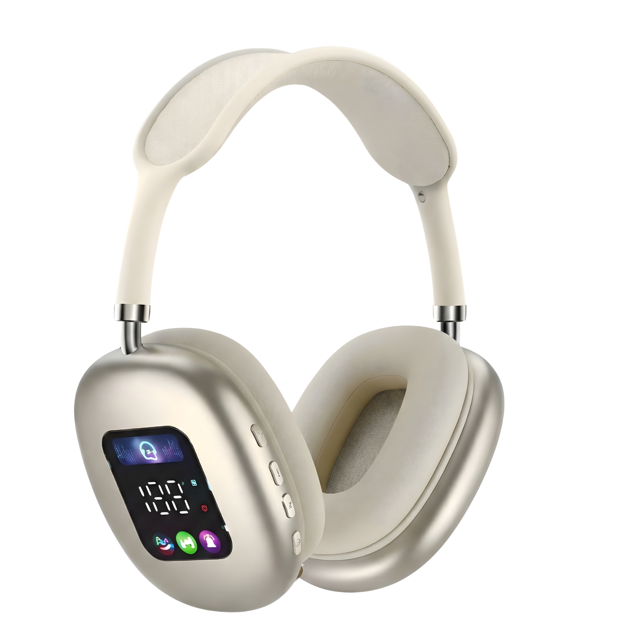 AKZ Max700 Wireless On-Ear Bluetooth Headphones with Digital Battery Display